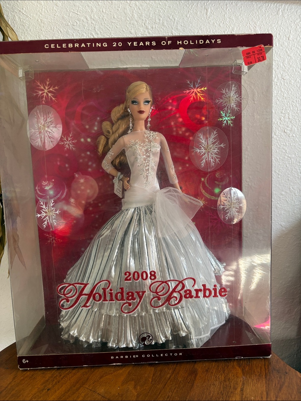 Barbie Silver and White Holiday Ornament Doll